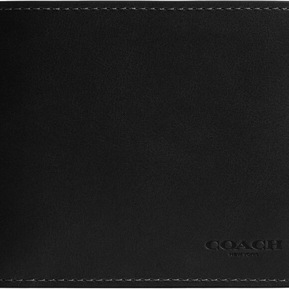 Elegant 3-in-1 Slimline Leather Wallet for Men - Minimalist Black Design